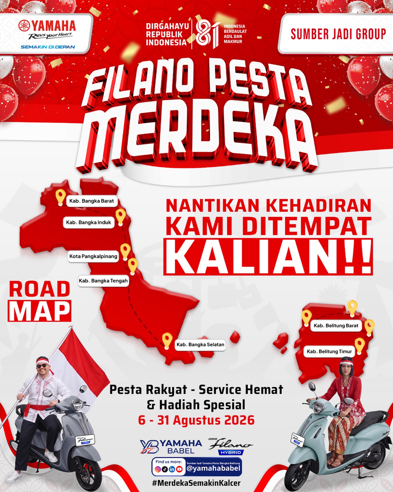 HUT RI ke-81 bareng Yamaha Babel & Sumber Jadi Group